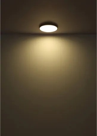 Globo 41566-32S Mennyezeti lámpa, matt fekete műanyag, fehér műanyag, felfelé is világít "háttérvilágítás", ø: 400mm, M: 40mm, tartozék: LED 32W 230V, 3250lm forrás, 1300lm kimenet, 4000K