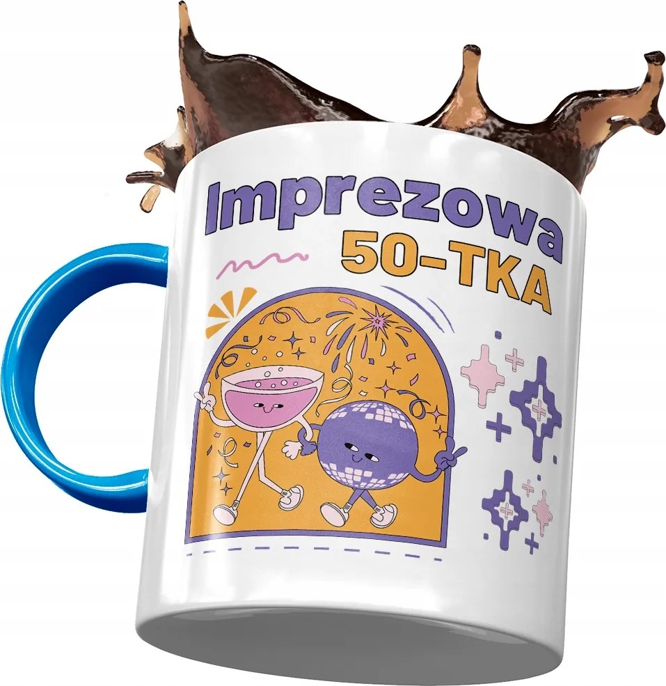 Kék Bögre Születésnapra 50 50-es 50-es évek nyomott mintával