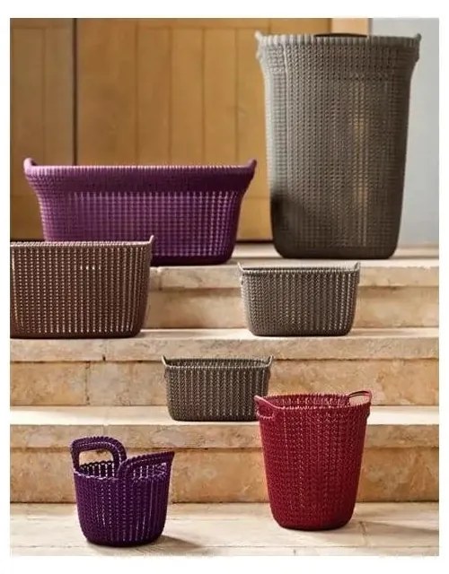 Műanyag szennyeskosár 57 l Knit – Curver