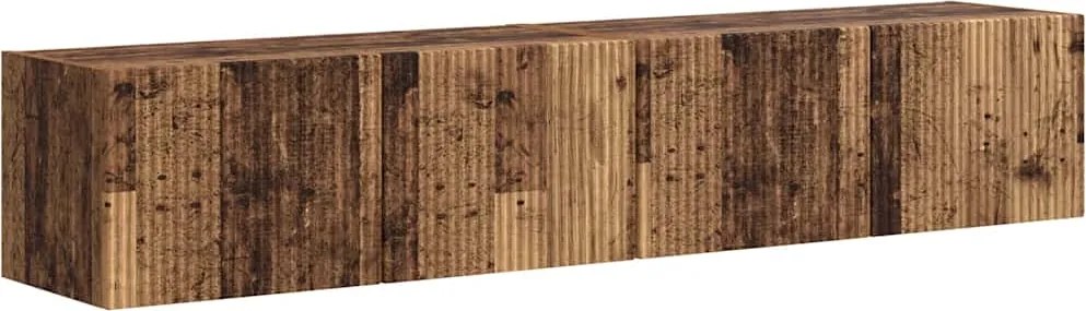 vidaXL TV Fali Szekrény 2 pcs Öreg fa 60 x 31 x 29.5 cm Faanyag