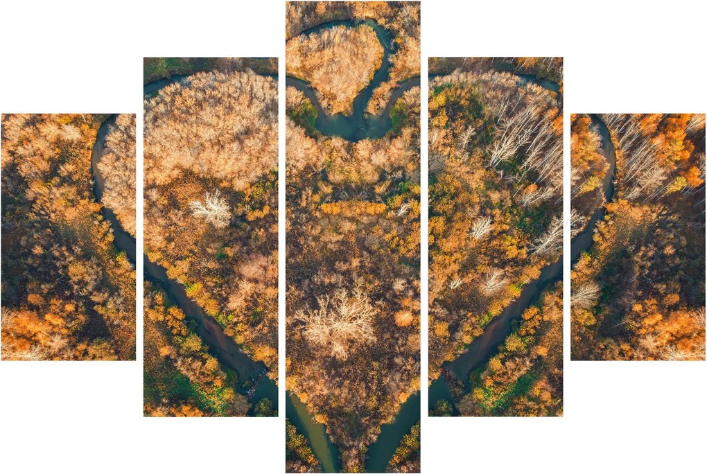 Kép - Szív alakú folyó (150x105 cm)