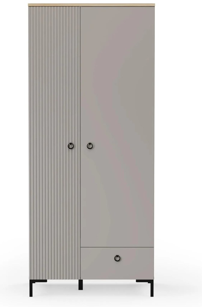 Ruhásszekrény Demandaron 1 (taupe + silverjack tölgy) . 1116801