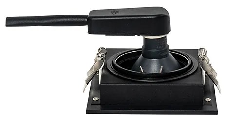 Négyzet alakú süllyesztett reflektor fekete állítható - Artemis 70