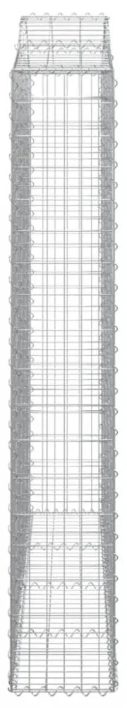 7 db íves horganyzott vas gabion kosár 200x30x180/200 cm