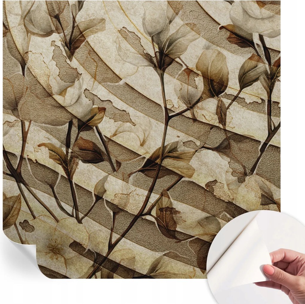 Mosható öntapadós fotótapéta étkezőbe Klasszikus növényvilág 250x250 cm