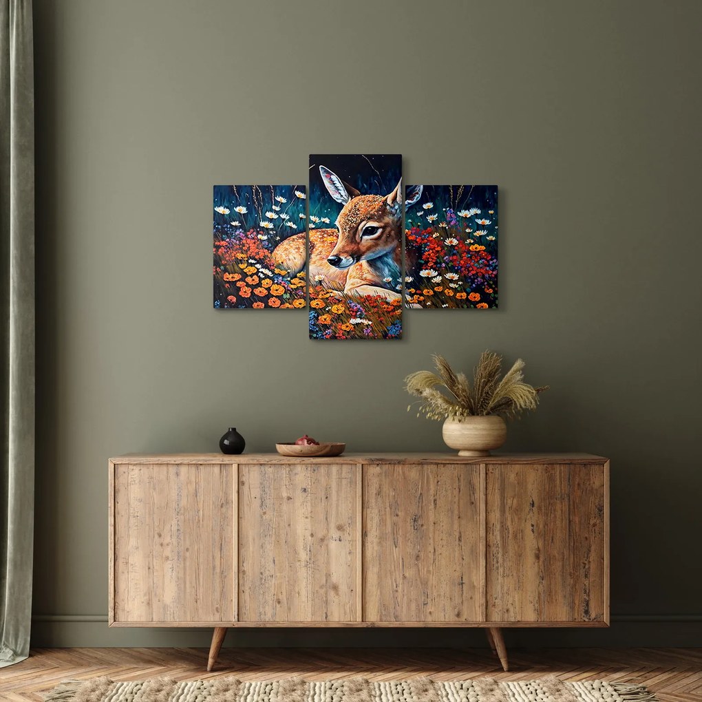 Kép - Festett szarvas (90x60 cm)