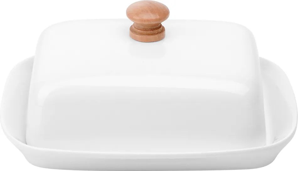 Kerámia vajtartó, fehér