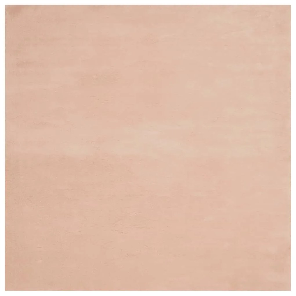 HUARTE púderszínű rövid szálú puha és mosható szőnyeg 200x200cm