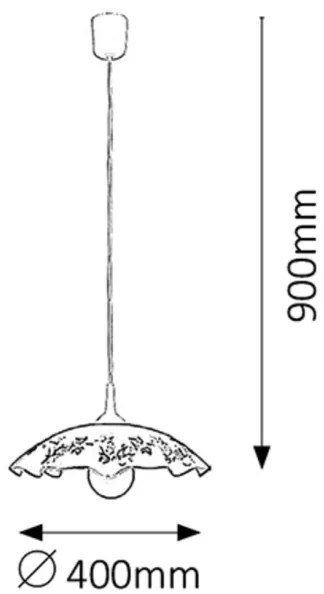 Rabalux 4782 - Csillár VINO E27/60W/230V