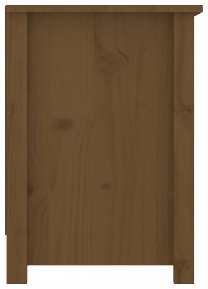 mézbarna tömör fenyőfa TV-szekrény 103 x 36,5 x 52 cm