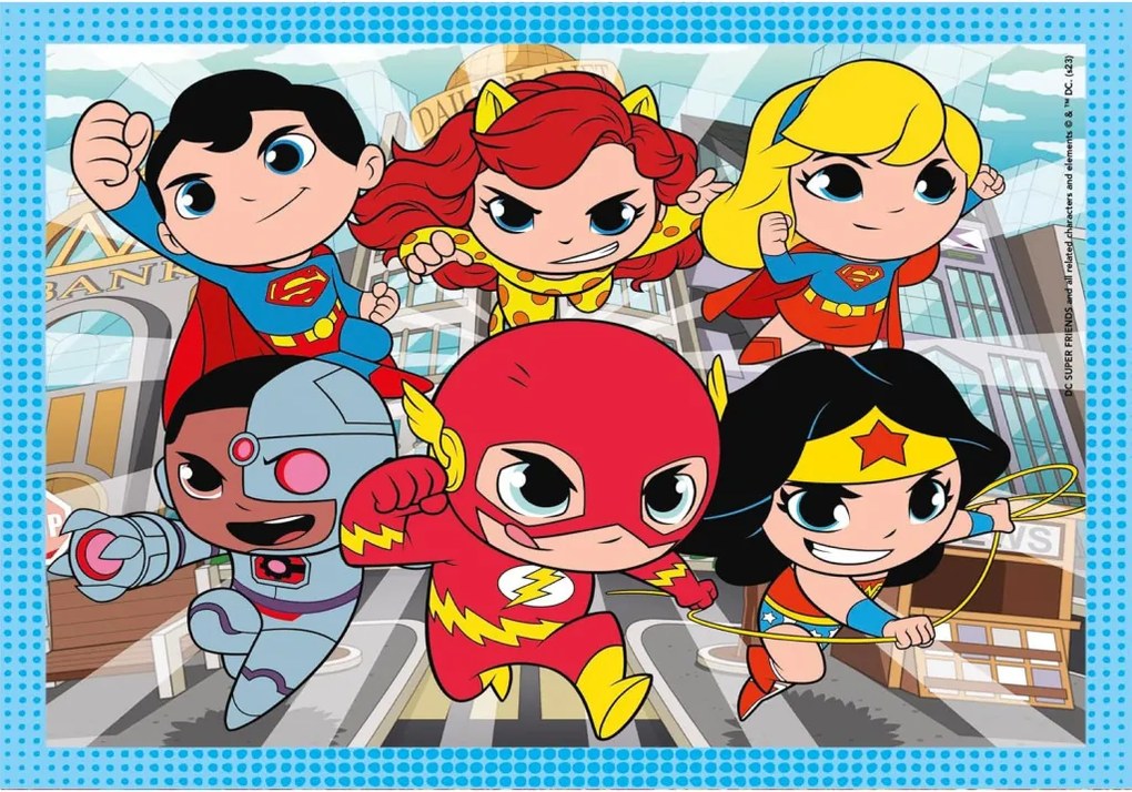 DC Super Hero Mini-mates 4 az 1-ben puzzle Clementoni