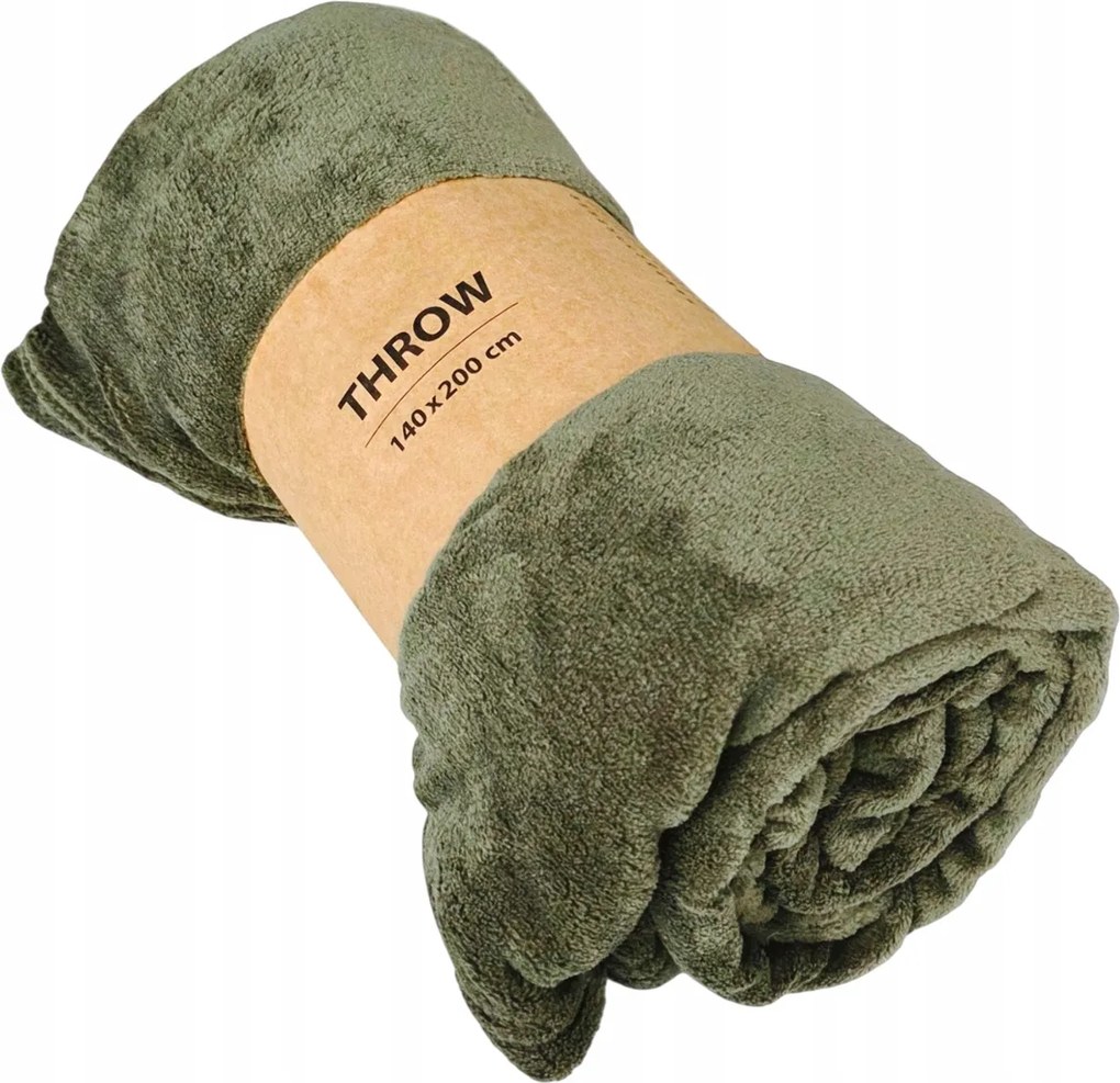 Foteltakaró Ágy Zöld Puha Polár Flanel Ágytakaró 140x200 cm