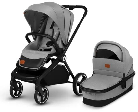 Lionelo - MIKA 2 az 1-ben kombinált babakocsi Grey Stone