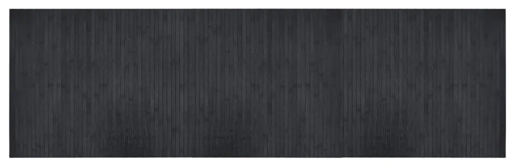 négyszögletű szürke bambusz szőnyeg 60 x 200 cm