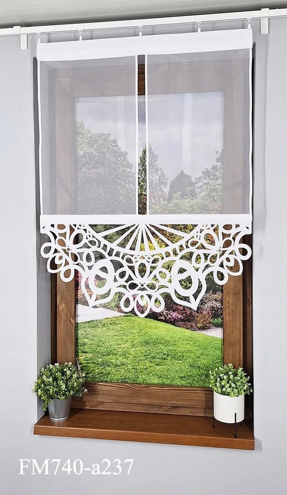 Kész rövid panelfüggöny konyhába vagy szobába FR740 80 103 cm