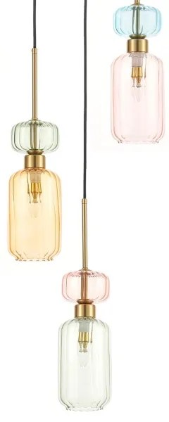 Csillár zsinóron MOLLY 3xE14/40W/230V átm. 38 cm színes