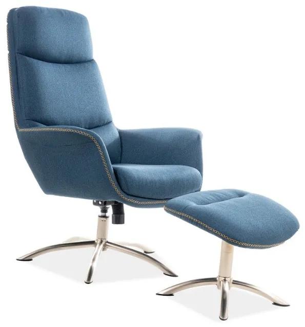RONALD fotel, 75x104x80, kék (tengeri)