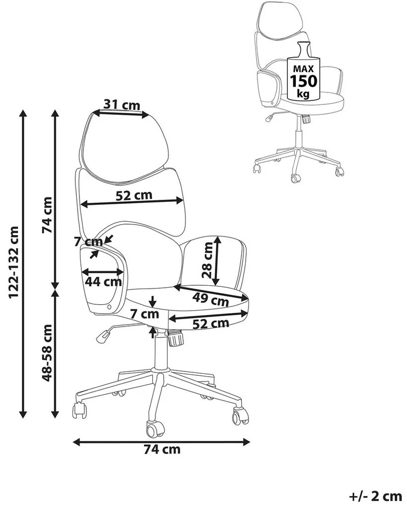 Irodai fotel Seiarra (szürke) . 1075978