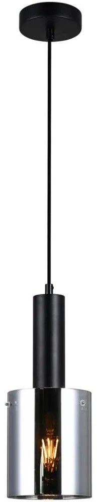 ITALUX PND-5581-1-BK+SG - Csillár zsinóron SARDO 1xE27/40W/230V fekete