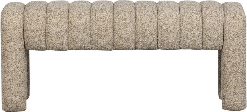 Világosbarna buklé párnázott pad Frex – WOOOD