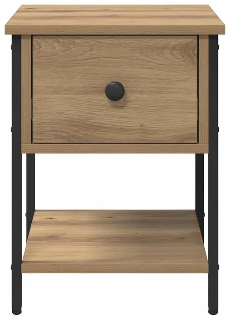 vidaXL Éjjeli asztal fiókkal Artisan tölgy 34 x 35,5 x 45 cm Faanyag