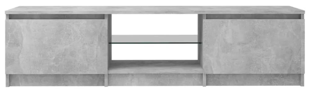 szürke TV-szekrény LED-világítással 140 x 40 x 35,5 cm