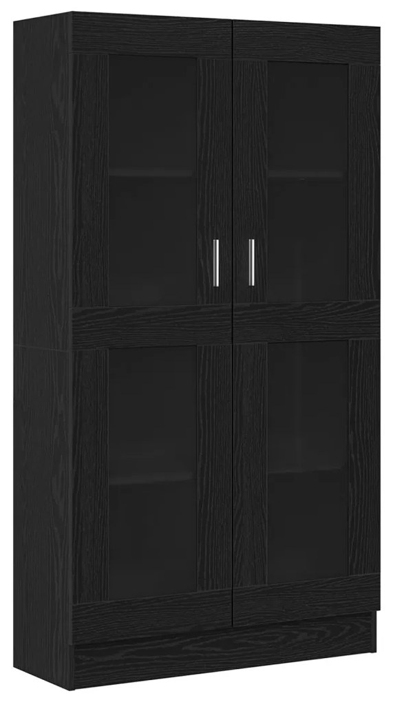 Könyvespolc - Fekete Tölgy, 82,5x30,5x150 cm, Mérnöki Fa