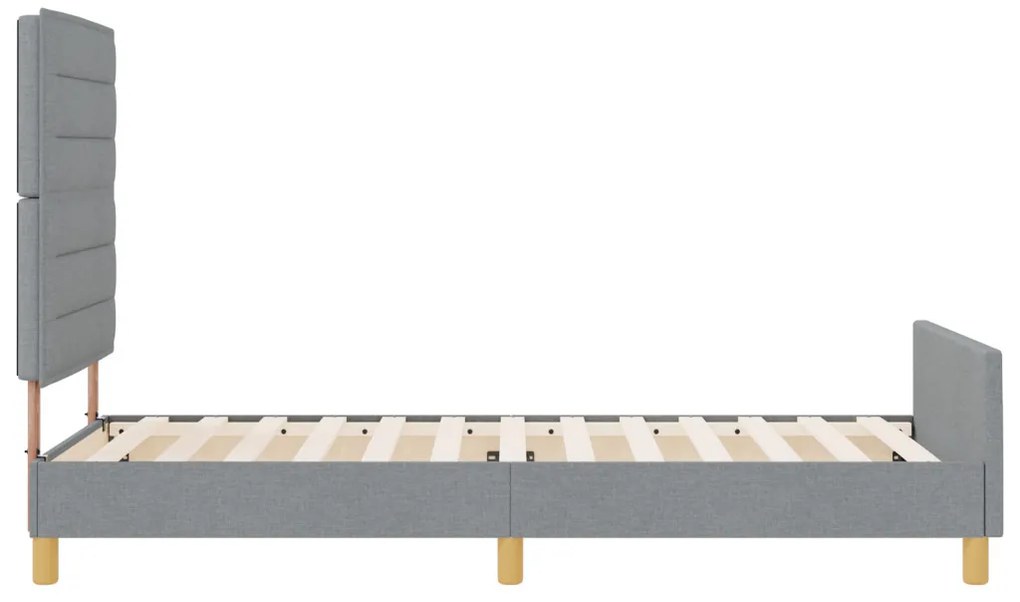 Ágykeret Világosszürke 80x200 cm Szövet