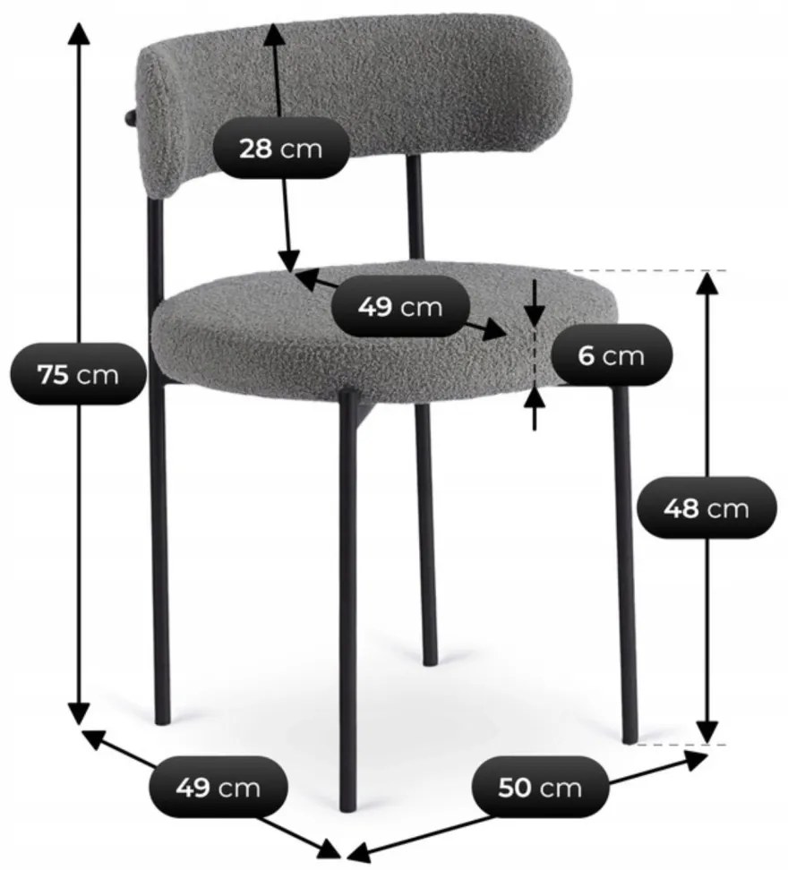 Szürke Étkezőszék TULSA