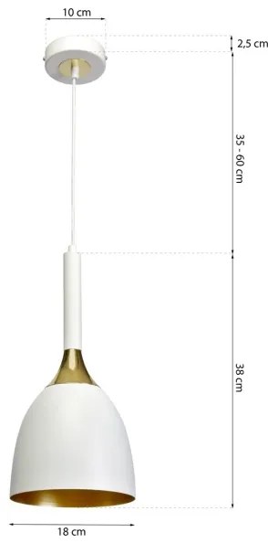 Csillár zsinóron CLARK 1xE27/60W/230V