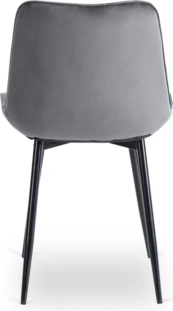 Krzesło CHRIS Szare Welurowe