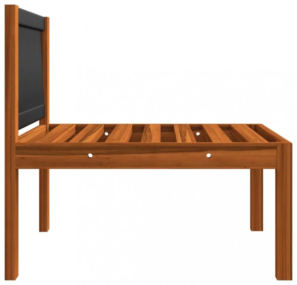 3 személyes kerti kanapé akácfa és kötél párnával