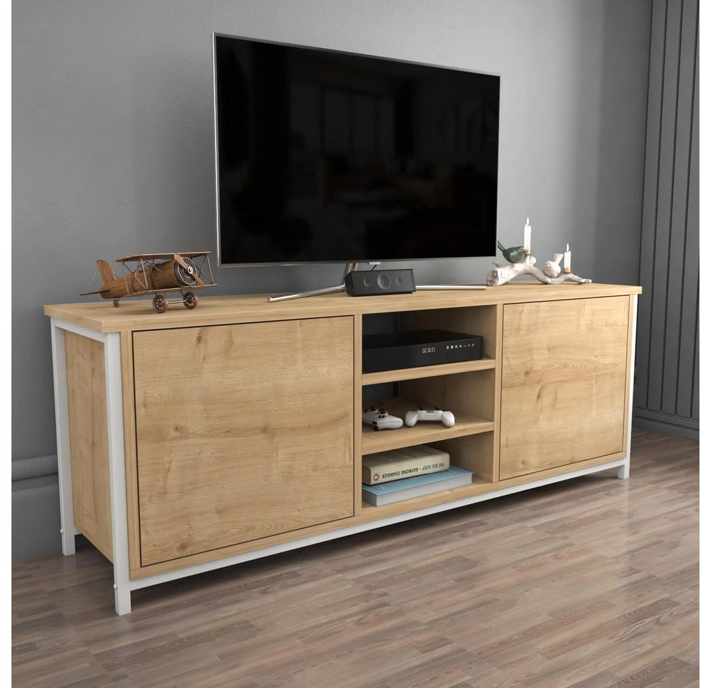 TV asztal Otosello (fehér + tölgy). 1107343