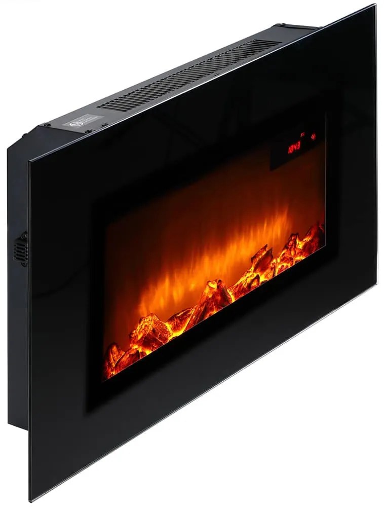 monzana® Elektromos fali kandalló - fekete