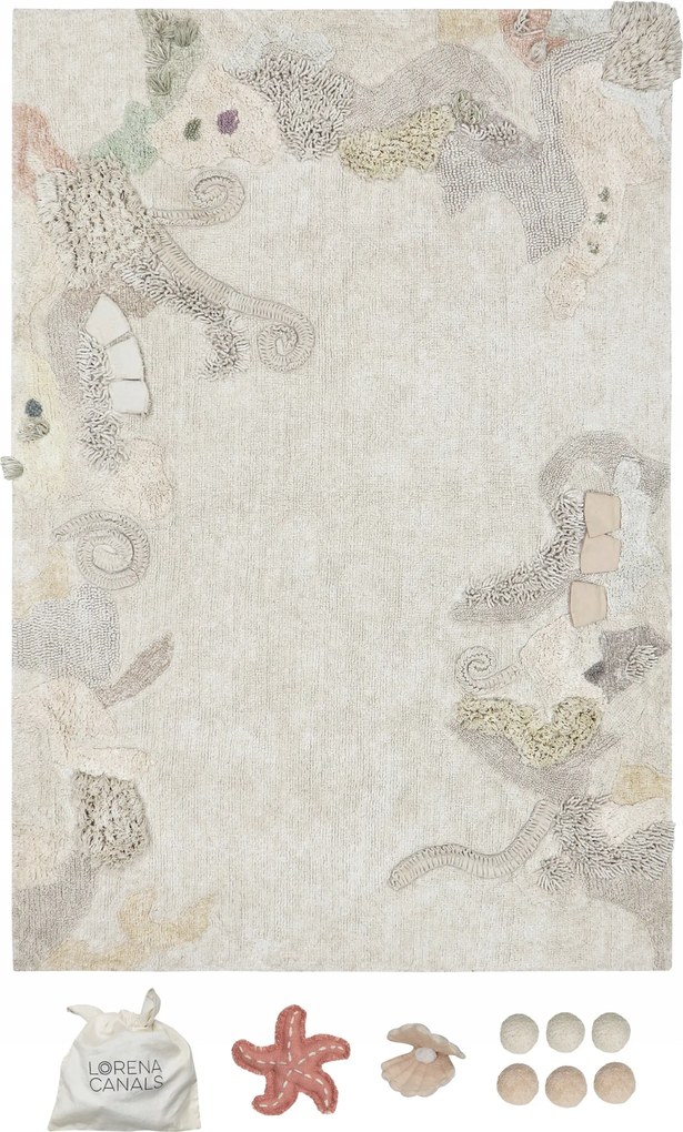 Lorena Canals Pamut szőnyeg Tengerfenék 140x200cm gyerekszobába