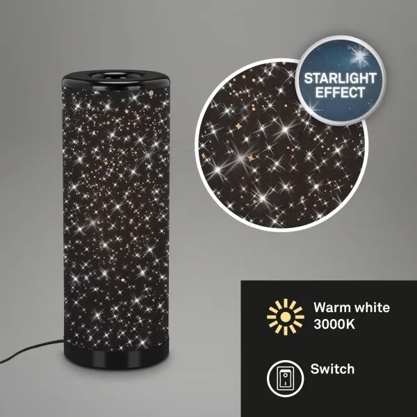 Briloner 7334-015 - LED Asztali lámpa STARRY SKY 1xGU10/5W/230V fekete