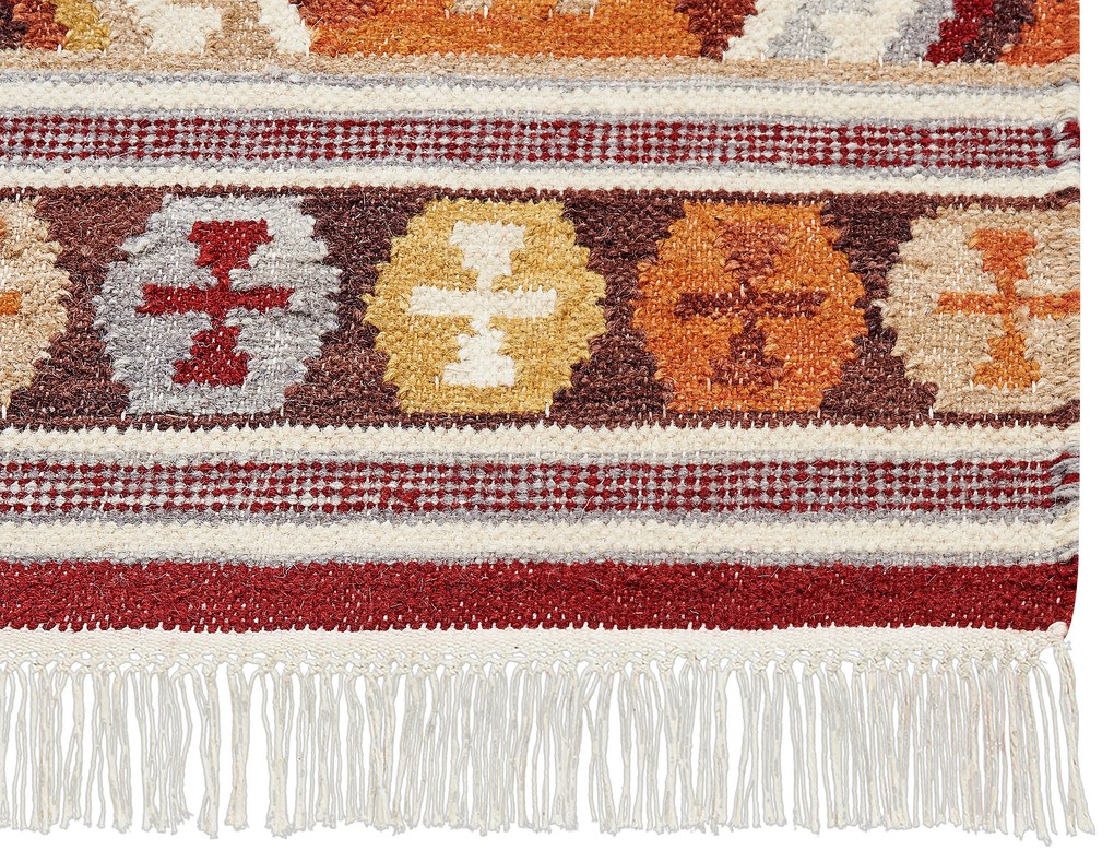 Színes kilim gyapjúszőnyeg 200 x 300 cm AYGAVAN Beliani