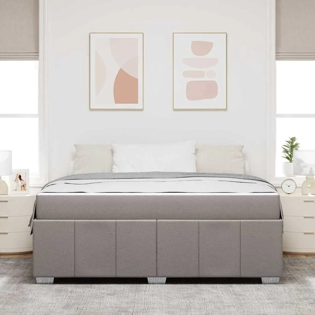 Ágykeret matracmal Tópszínű 180 x 200 cm szövet