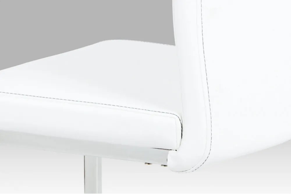Scaun modern cu bază de sanie alb Dcl-411
