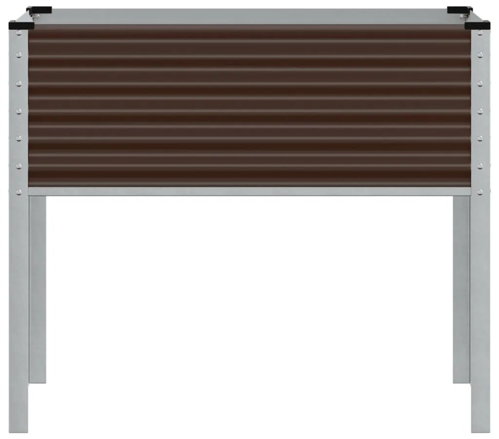 barna acél kerti növénytartó 100 x 41 x 90 cm