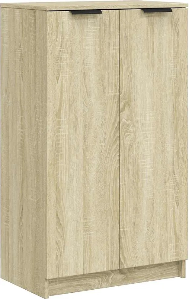 vidaXL sonoma-tölgyszínű szerelt fa cipősszekrény 59 x 35 x 100,5 cm
