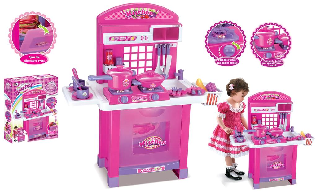 G21 játék- Superor gyerek konyha tartozékokkal, rózsaszín