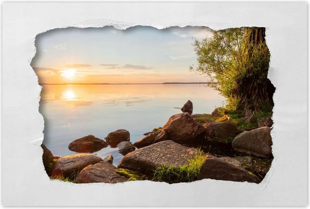 Poszterek 90x60 Kövek fák tenger