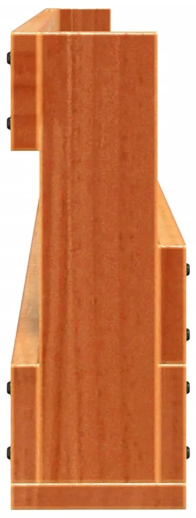 2 db viaszbarna tömör fenyőfa fali cipőtartó 110x8,5x23,5 cm