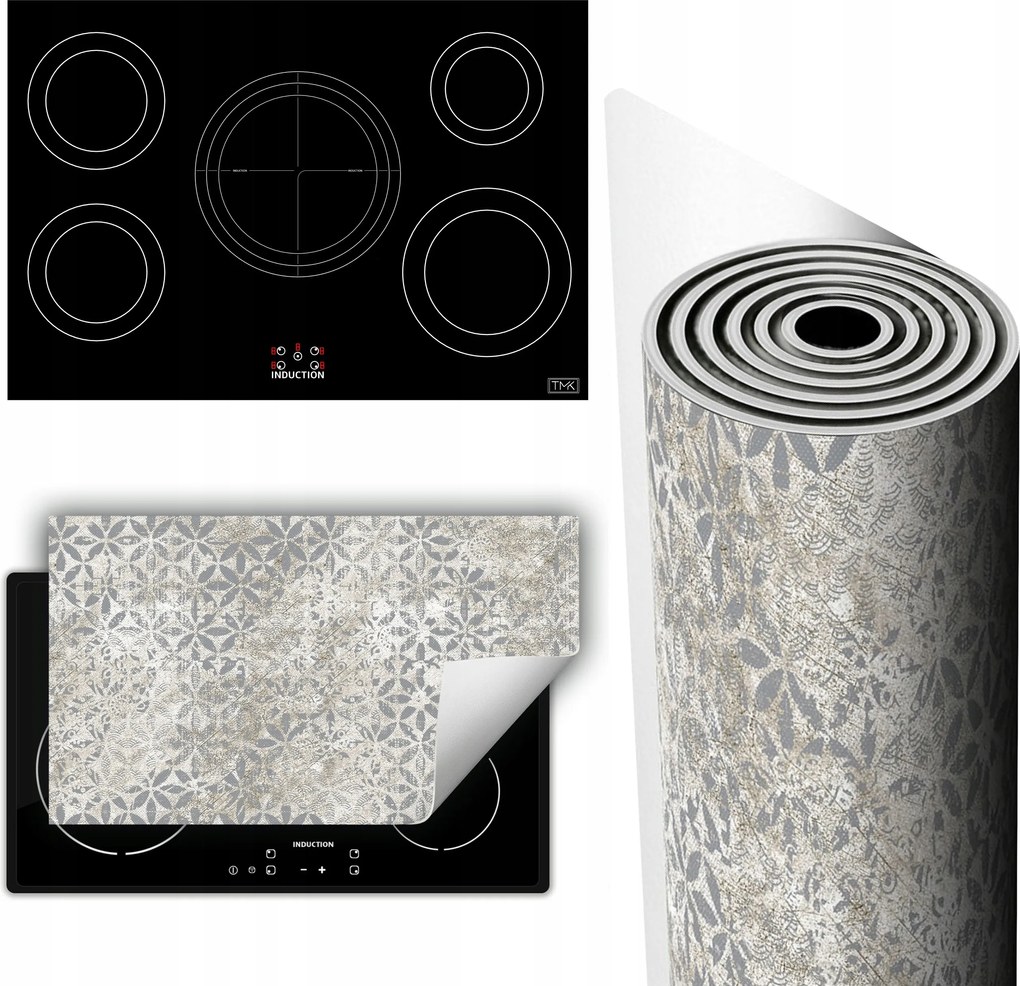 Vinil Tűzhelyvédő Szőnyeg Asztallap 90x52 szürke mozaik