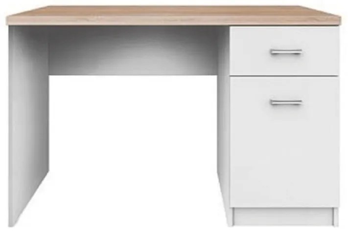 PC asztal 1d1s, DTD laminált, fehér/tölgy sonoma, TOPTY TYP 09