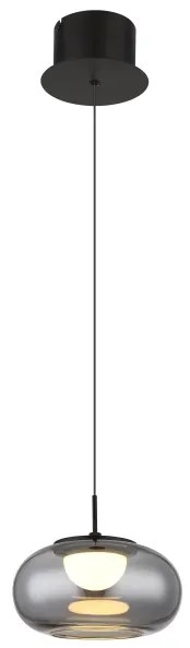 Globo 15744H - LED Csillár zsinóron QUINTARA LED/6W/230V fekete