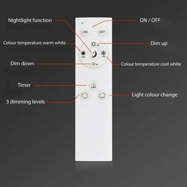 Brilo - FRAME LED 50W 230V Wi-Fi Tuya dimmable ceiling light + remote