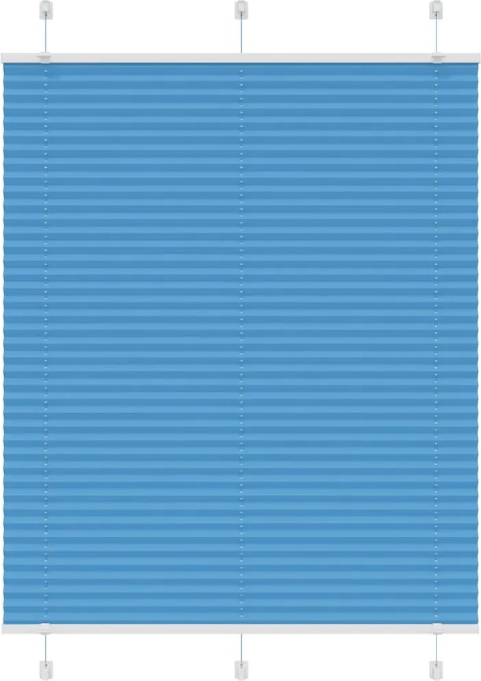 vidaXL pliszírozott redőny kék 105x150 cm Szövetszélesség 104,4 cm