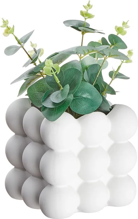 BUBBLE kaspó, fehér 12 cm
